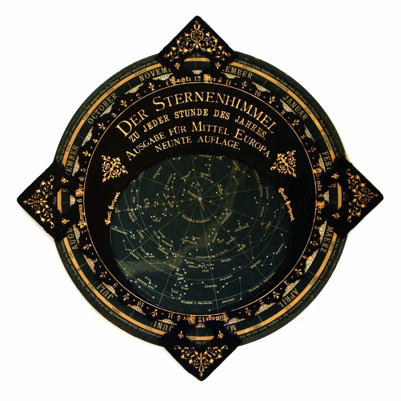 Drehbare Sternkarte für Mitteleuropa, um 1900