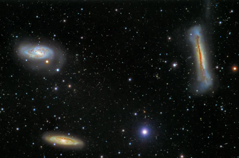 Das Leo-Triplett: M 65, M 66 und NGC 3628